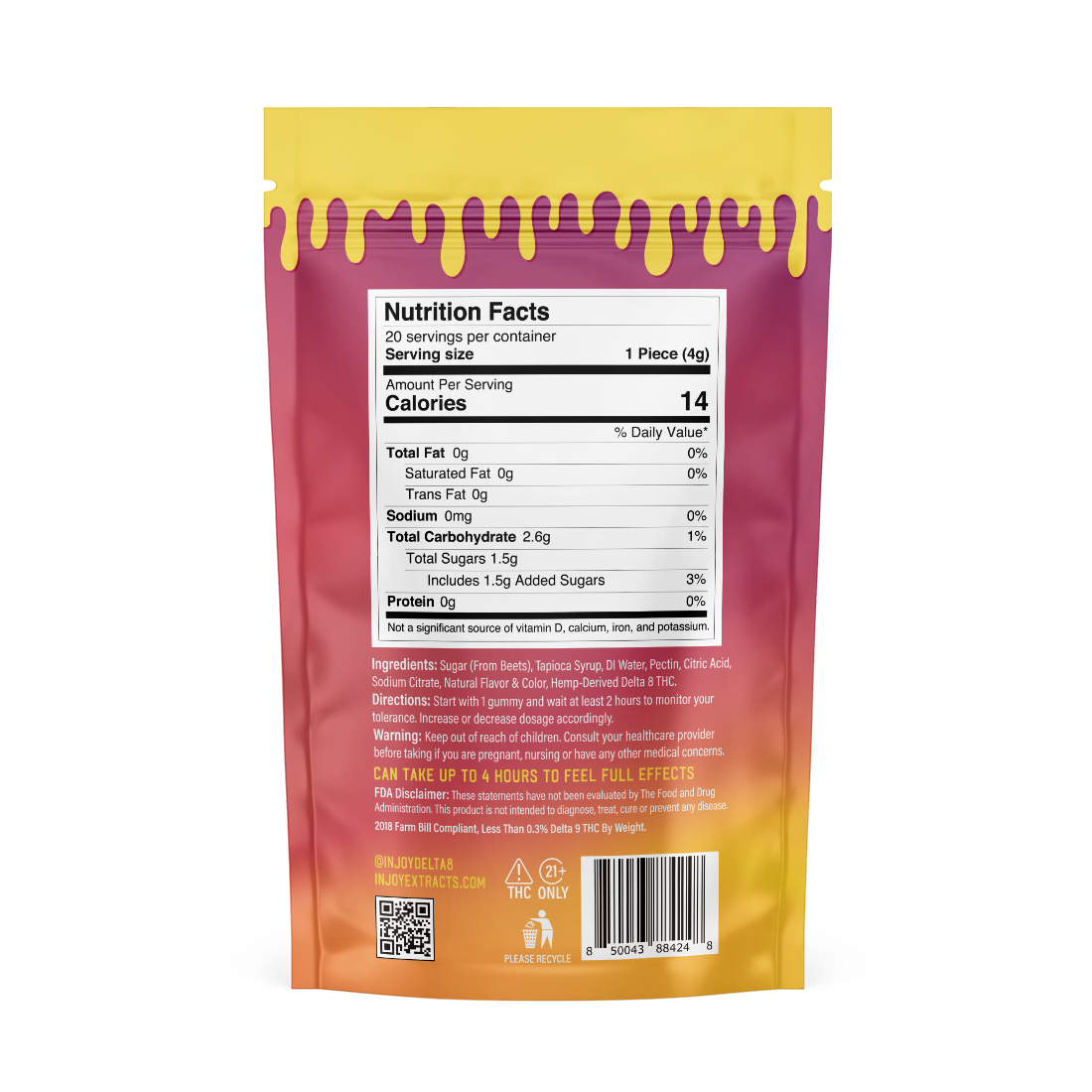 wholesale vegan delta 8 gummies with 50mg of delta 8 in each gummy. each pack has 20 gummies