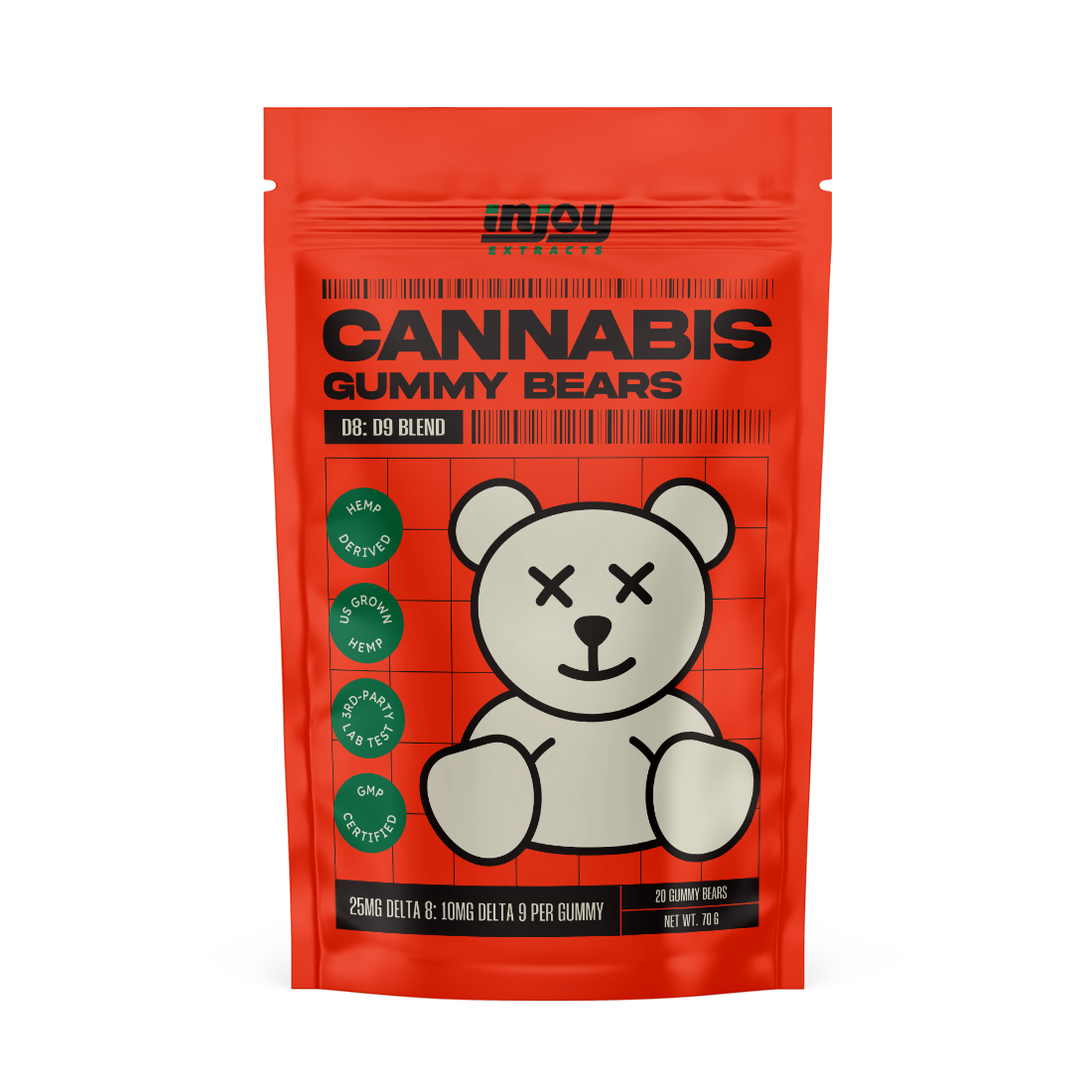 wholesale gummies with 25mg of delta 8 and 10mg of delta 9 per gummy