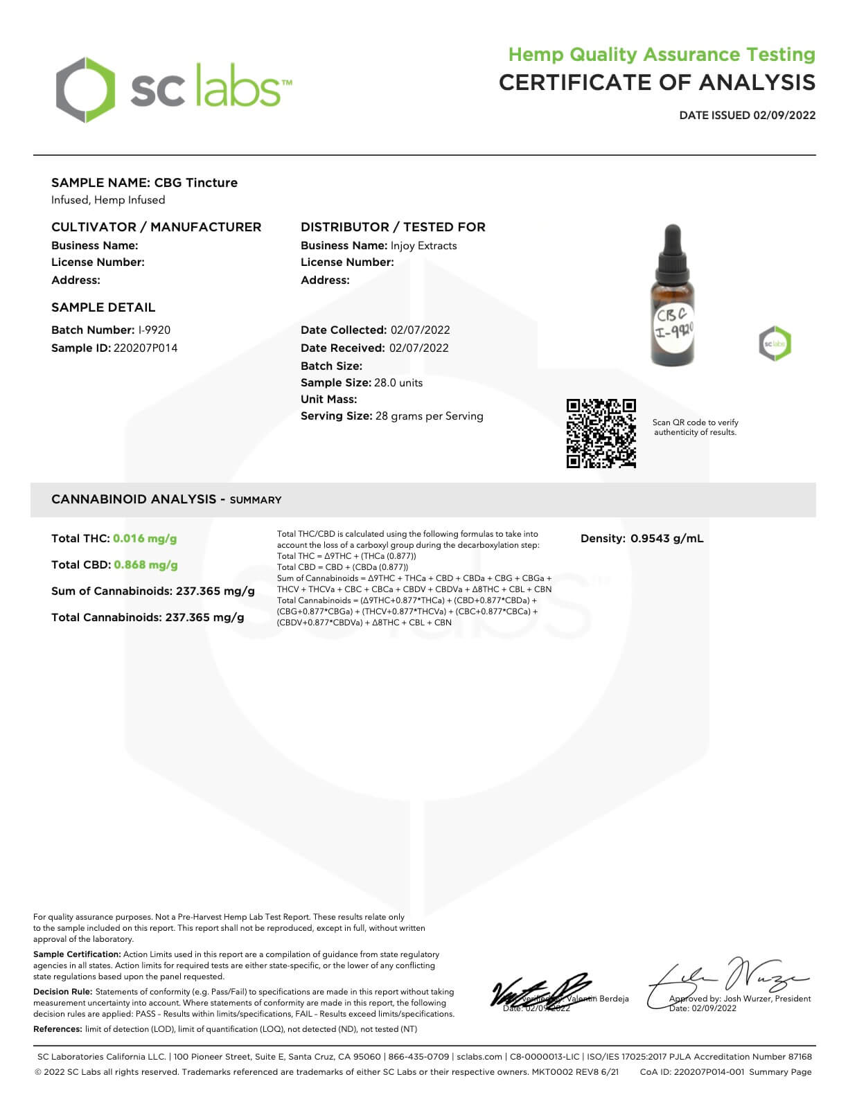 10,000mg CBG Tincture