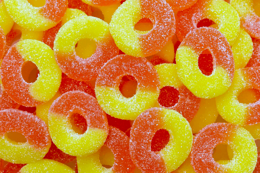 Bulk Delta 8 peach rings - delta 8 gummy rings wholesale