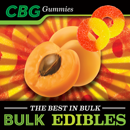 injoy extracts wholesale CBG peach rings come in three sizes, one pound, 10 pounds, and twenty pounds.