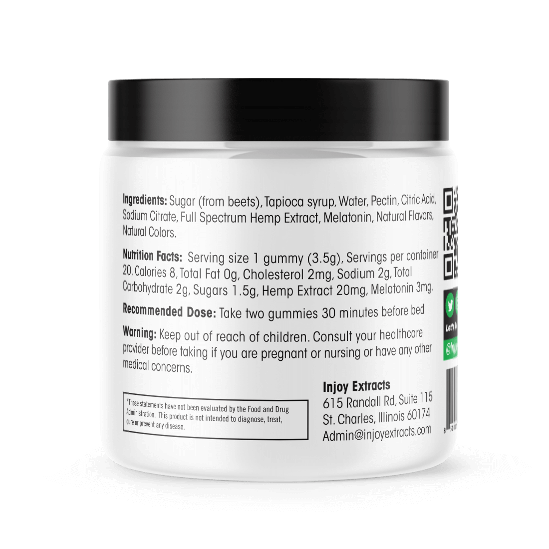 Full Spectrum CBD and melatonin gummies - 400mg