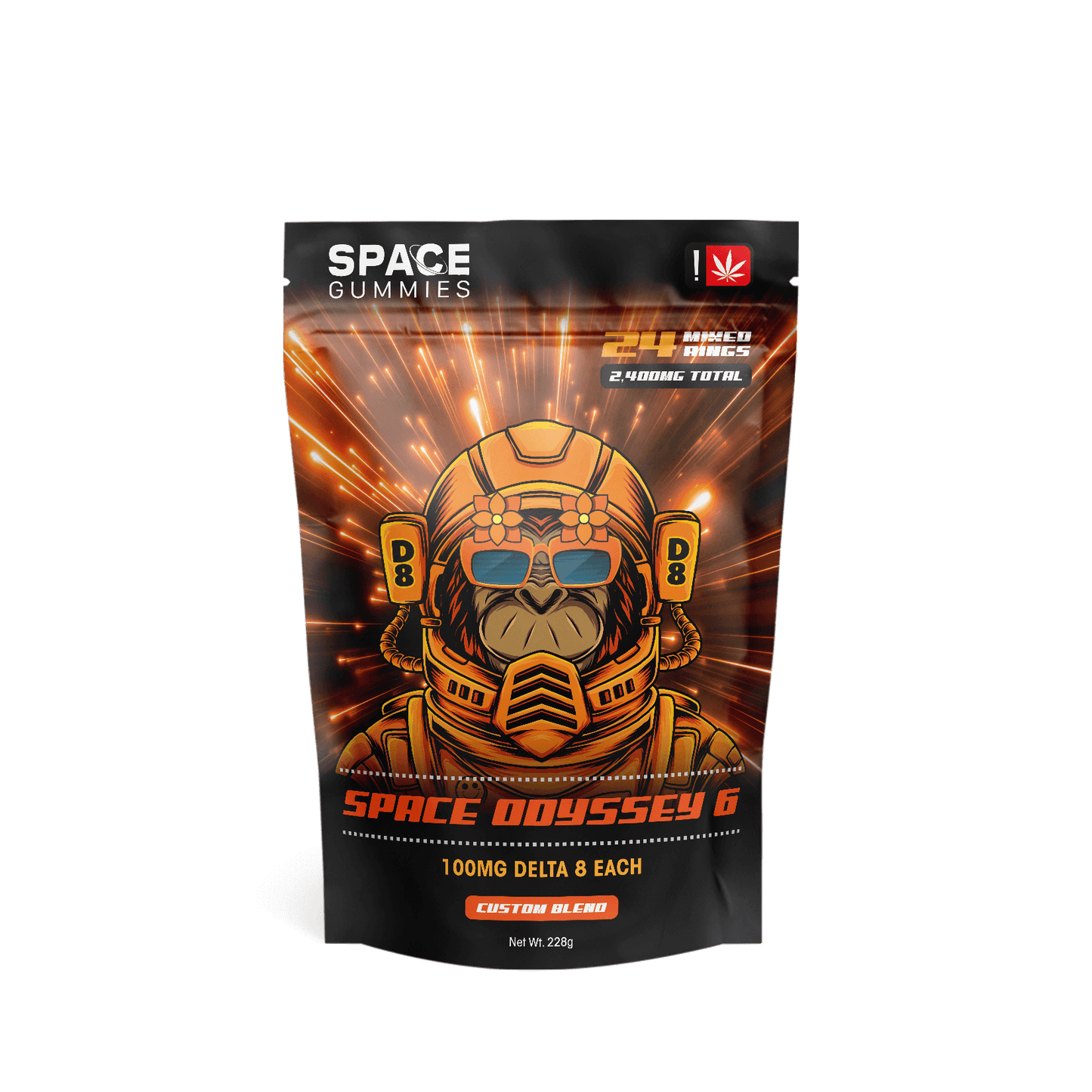 wholesale space odyssey 6 gummies come with 100mg delta 8 per gummy