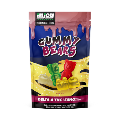 wholesale 50mg delta 8 gummy bears with 20 bears per bag