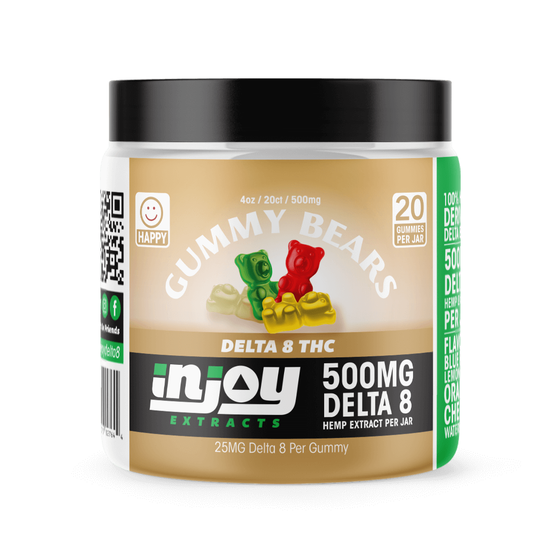25mg Delta 8 Gummy Bears - Injoy Extracts