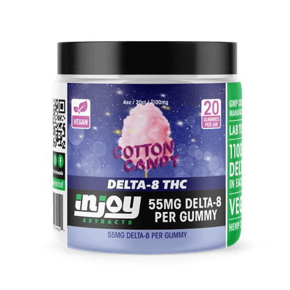 50mg Delta 8 Gummies - Cotton Candy Flavored - Injoy Extracts