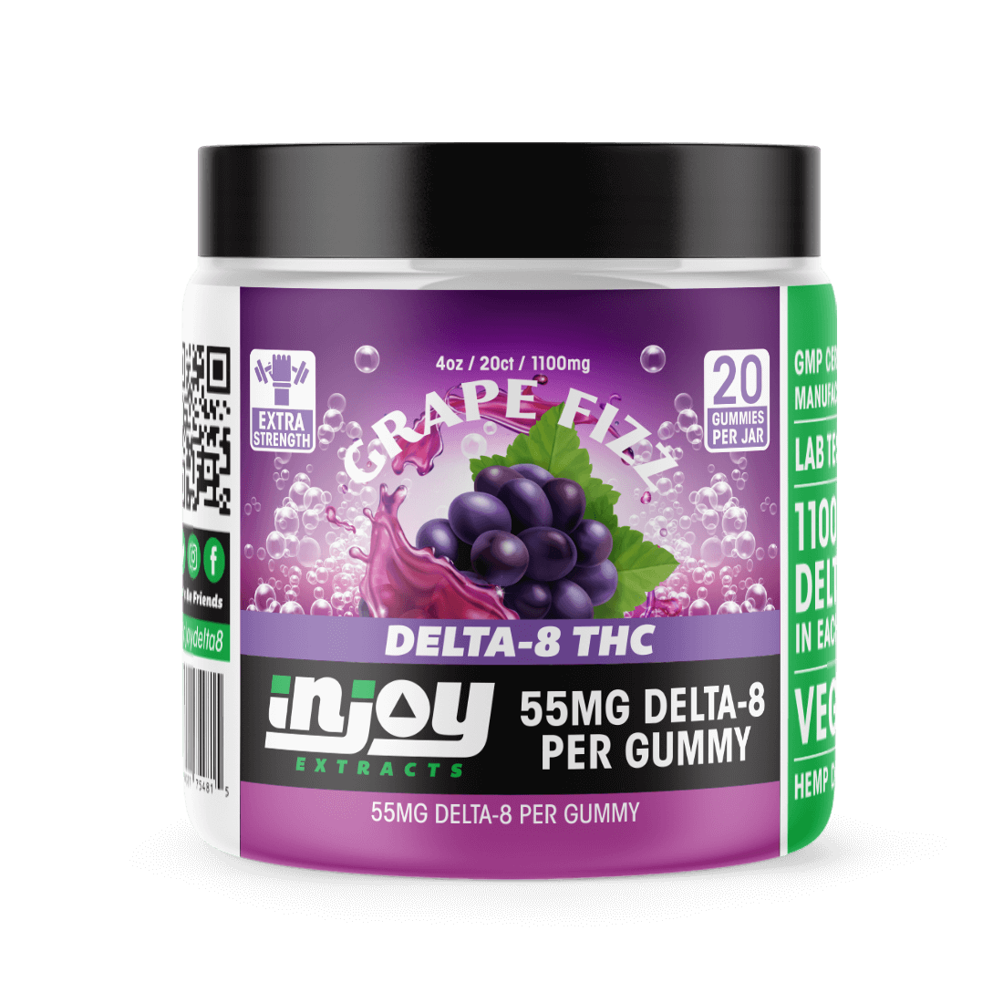 50mg Delta 8 Gummies - Grape Flavored - Injoy Extracts