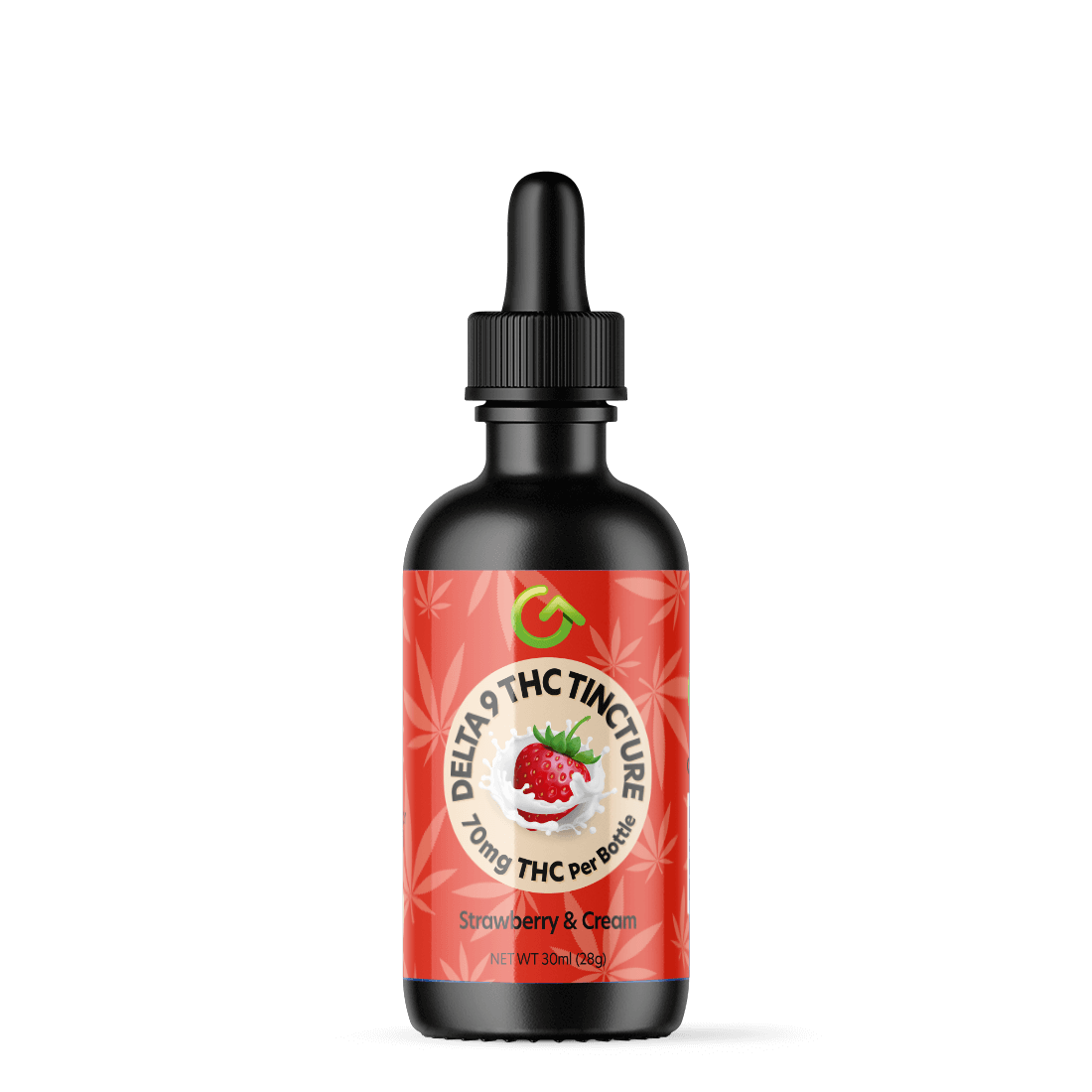 Delta 9 tincture - 70mg THC - Strawberry & Cream 