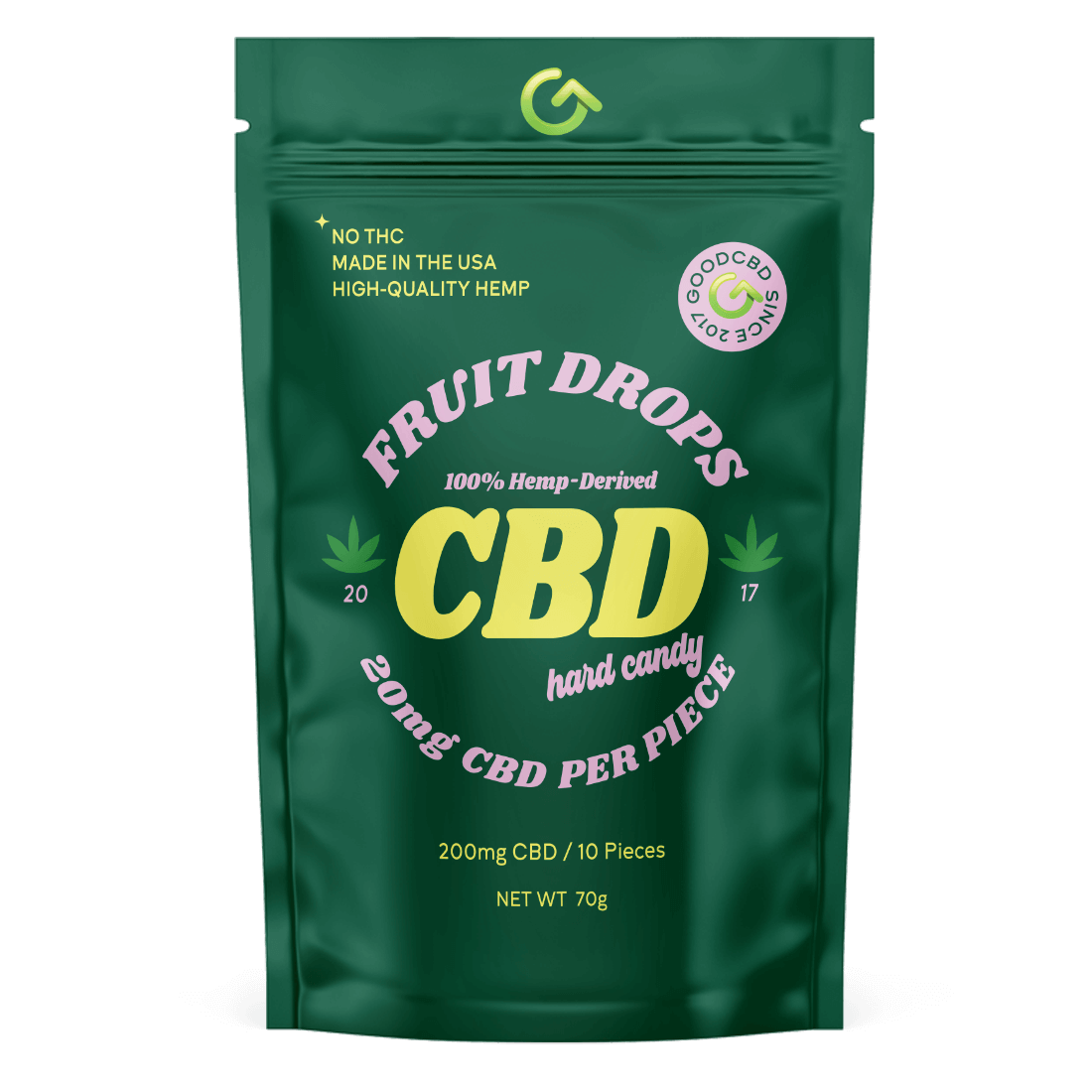 CBD Hard Candy - Fruit Drops - 20mg CBD Each