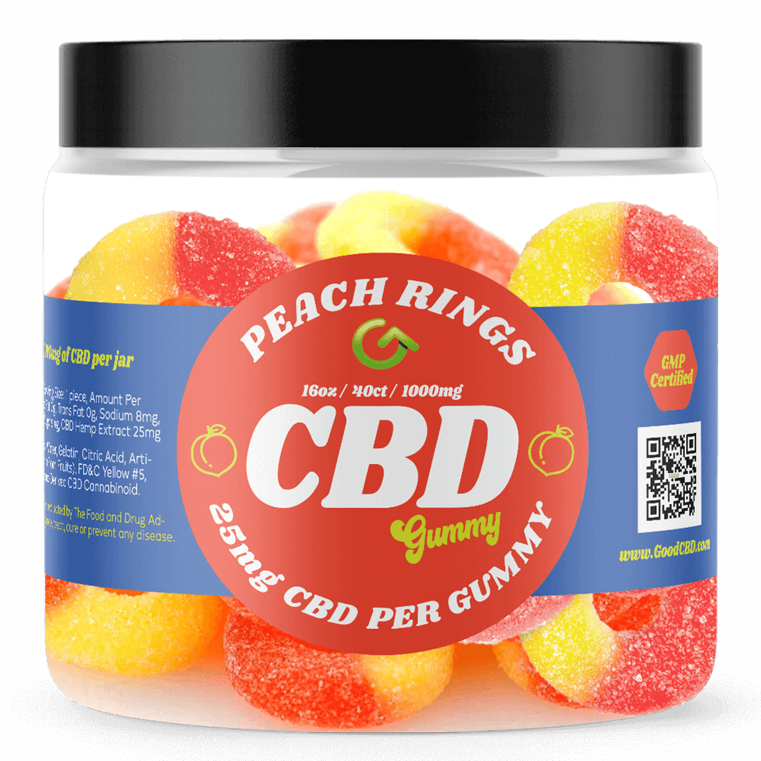 CBD Peach Rings - 25mg