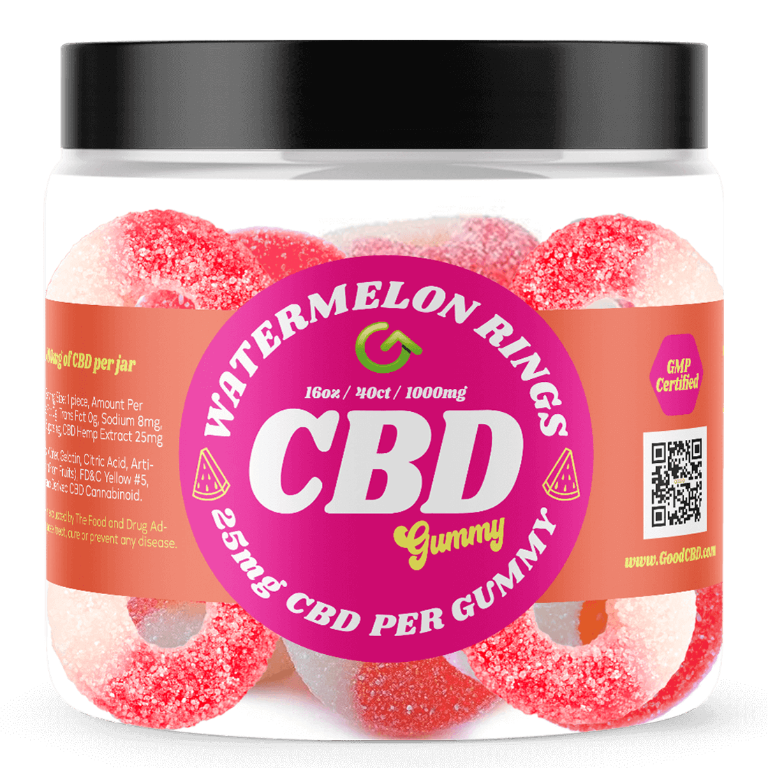 CBD gummy rings - watermelon - Good CBD