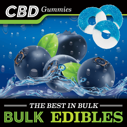 30mg CBD gummies - Bulk CBD Gummies - Wholesale - Blue raspberry rings
