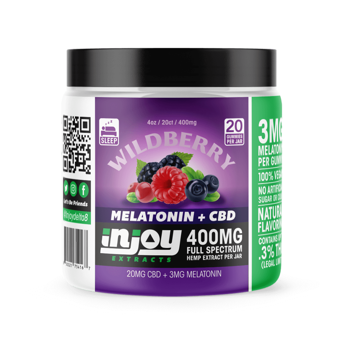 CBD and melatonin gummies - 400mg full spectrum CBD