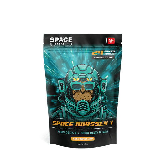 wholesale space gummies 7 come with 25mg delta 8 THC and 25mg Delta 9 THC
