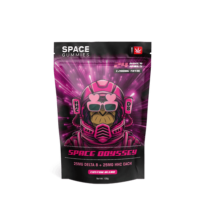 wholesale space gummies with 25mg Delta 8 + 25mg HHC is a perfect blend and comes with 24 gummy rings per bag